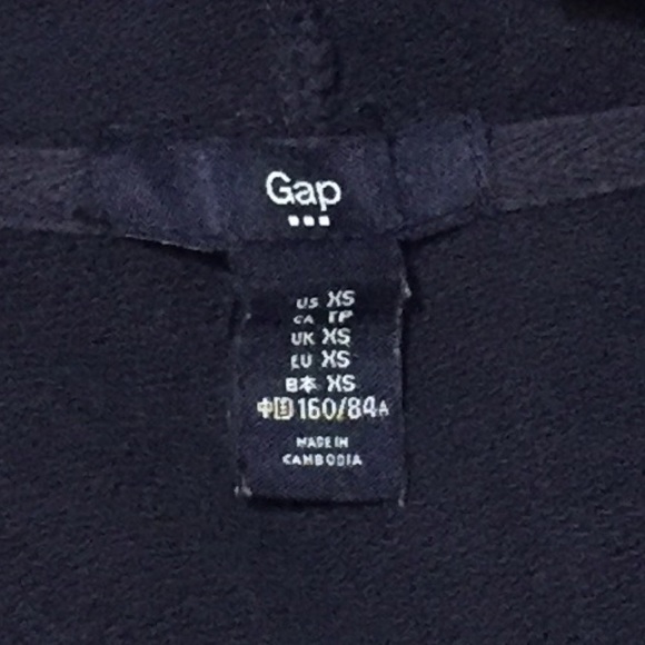 Gap navy logo zip up hoodie - navy xs - Picture 4 of 5